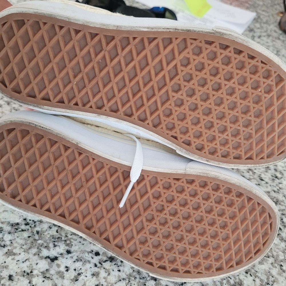 VANS Off the Wall Old Skool Sneakers Women's Cream ** Size 7 ** GUC !! - Picture 5 of 9